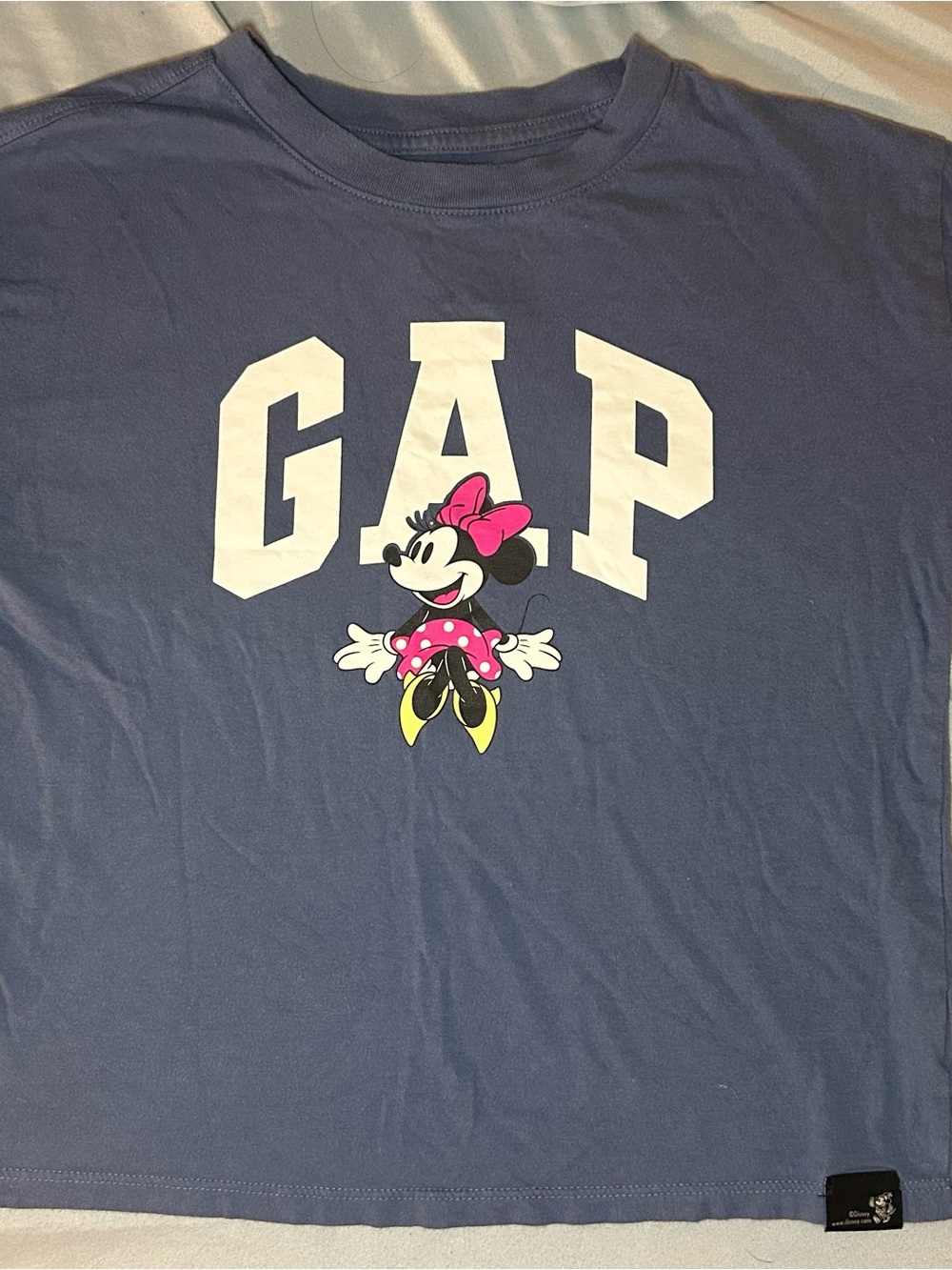 GAP Blue Minnie Mouse Graphic Tee with White Logo